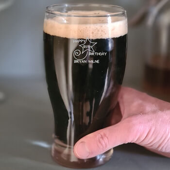 80th Birthday Shooting Star Pint Glass, 6 of 7