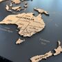 X X L Personalised Wooden And Mirror World Map Wall Art, thumbnail 7 of 9