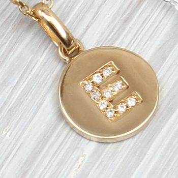 Personalised Genuine Diamond Initial Disc Necklace, 10 of 11