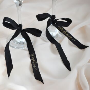 Personalised Ribbon Bow Place Name Favours X 10, 6 of 6
