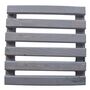Square Wooden Plant Pot Caddy With Grey Wheels Trolley, thumbnail 3 of 4