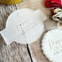 Personalised Christmas Embosser D5 Family Surname Icing Print, thumbnail 3 of 5