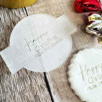 Personalised Christmas Embosser D5 Family Surname Icing Print, 3 of 5