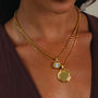 Octagon Gold Coin Necklace In 18 K Gold Plated Sterling Silver, thumbnail 4 of 7