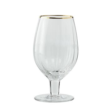 Pair Of Gold Rimmed Beer Glasses, 4 of 4
