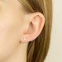 Mini Sterling Silver Cz Star Stud Earrings, thumbnail 1 of 7