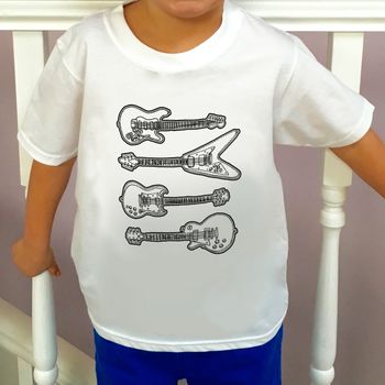 Personalised Colour In Childrens Guitars T Shirt, 2 of 4