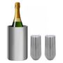 Stainless Steel Wine Cooler Set With Tumblers Or Flutes, thumbnail 6 of 6