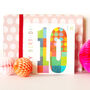 Sparkly 10th Birthday Card, thumbnail 4 of 5