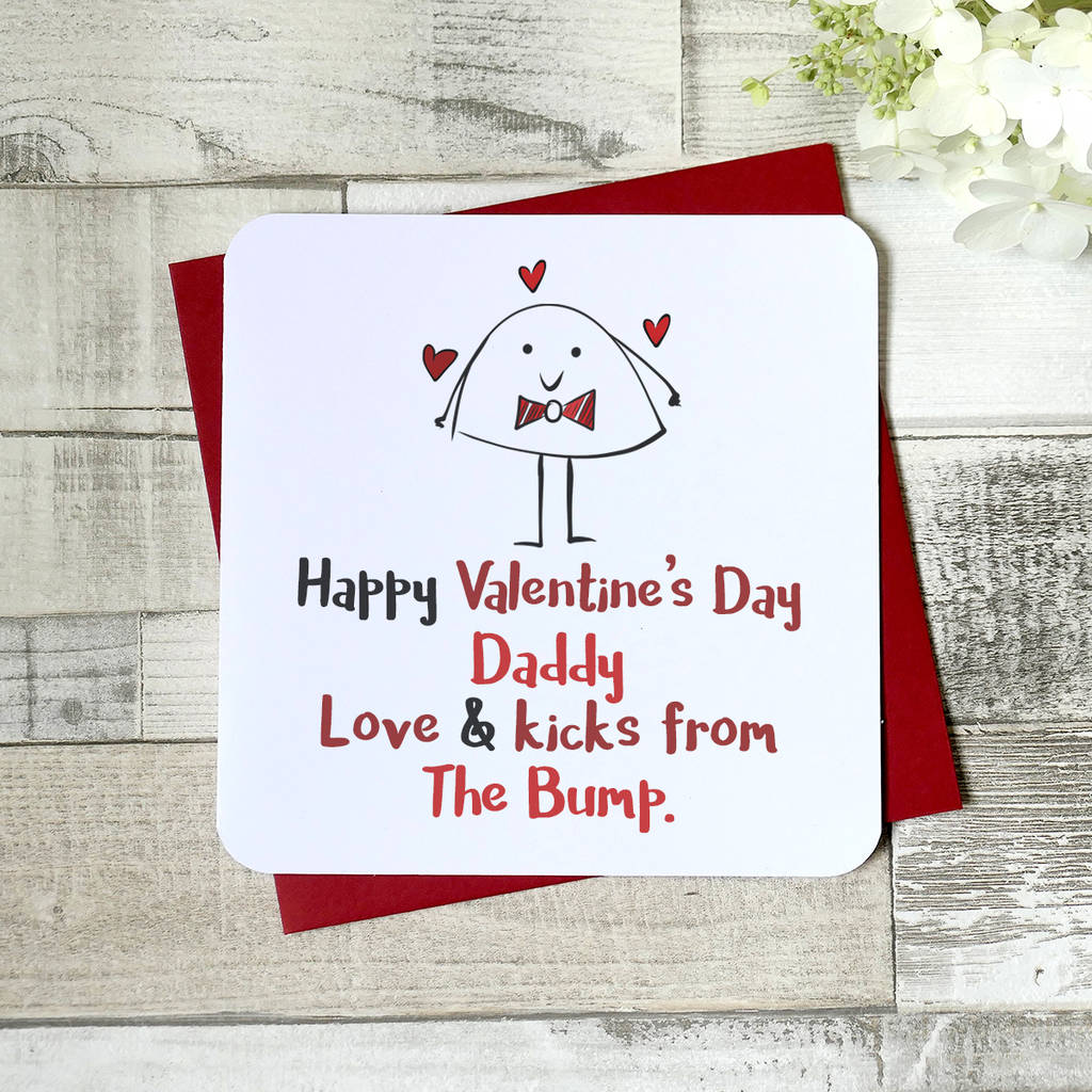 Happy Valentine's Day Daddy Love From Bump Card By Parsy Card Co 