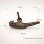 Antique Brass Perched Parrot Drawer Knob, thumbnail 7 of 9