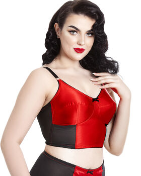 Retro Satin Non Wired Long Line Bra Bride Gift, 10 of 12