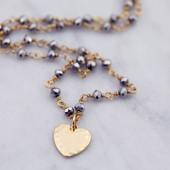 Rosary Chain Heart Necklace, 4 of 6
