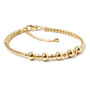 50th Birthday Bead Bracelet 14ct Gold Fill, thumbnail 2 of 5