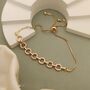 Zircon Round Chain Link Sliding Adjustable Bracelet, thumbnail 2 of 3