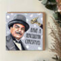 Hercule Poirot Christmas Card, Agatha Christie Card, thumbnail 2 of 4