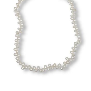 Irregular Beaded Pearl Necklace, 2 of 3