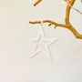Porcelain Star / Snowflake Hanging Decoration, thumbnail 2 of 3