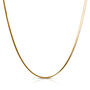 Flat Snake Four.3mm Chain Necklace – Gold Plated, thumbnail 1 of 4