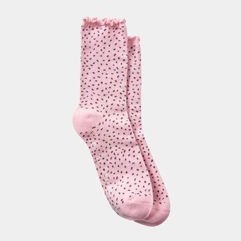 Women's Four Pair 'Briar Rose Pinks And Greens' Sock Gift Box, 6 of 6