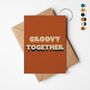 Groovy Together Textured Retro Valentine's Day Card, thumbnail 1 of 5