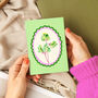 Sweet Pea Flowers Card Green, thumbnail 2 of 2