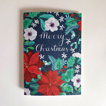 Poinsettia Christmas Card, 5 of 6