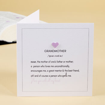 Handmade Grandmother Definition Birthday Card, 3 of 8