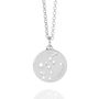 Virgo Star Sign Necklace In Silver Or Gold Vermeil, thumbnail 5 of 6