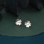 Buttercup Flower Stud Earrings In Sterling Silver, thumbnail 2 of 11