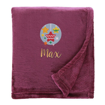 Personalised Star Baubles Christmas Snuggle Blanket, 12 of 12