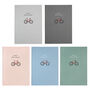 Personalised Red Bike A5 Cloth Bound Notebook, thumbnail 2 of 7