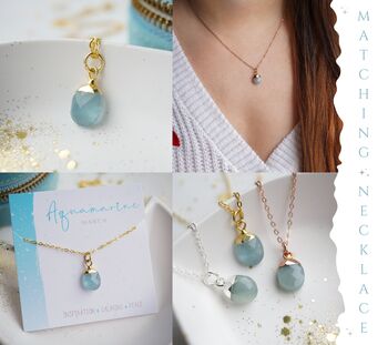 Aquamarine March Birthstone Earrings, 5 of 10