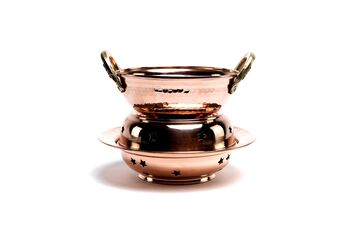 Solid Copper Ayurvedic Massage Oil Warmer Set, Handmade Copper Spa Accesories, 3 of 7