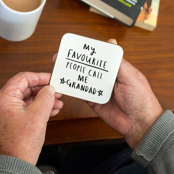 Favourite People Call Me Grandma / Grandad Coaster Set, 5 of 12