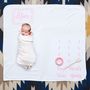 Personalised Floral Baby Milestone Blanket, thumbnail 1 of 6