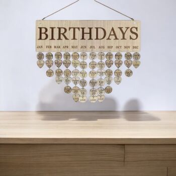 Gifts For Dad Handmade Wooden Birthday Reminder Wall Plaque, 2 of 7