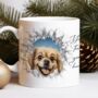 Personalised Christmas Tibetan Spaniel Break Through, thumbnail 8 of 10