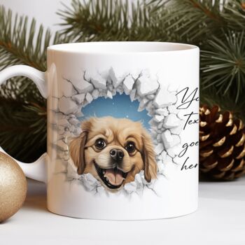 Personalised Christmas Tibetan Spaniel Break Through, 8 of 10