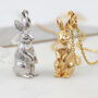 Gold Plated Or Silver Chinese Year Of Rabbit Necklace, thumbnail 1 of 4