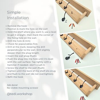 Grey Coat Rack With Shelf And Hooks, 6 of 12