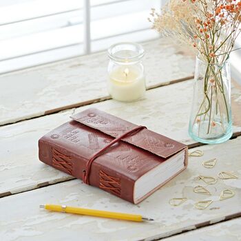 Handmade Embossed Leather Journals, 4 of 12