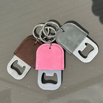 Good Luck At University Bottle Opener Keyring, 2 of 3