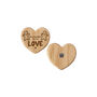 'Seasoned With Love' Christmas Oak Heart Magnet, thumbnail 2 of 2