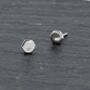 Hexagon Geometry Stud Earrings In Sterling Silver, thumbnail 1 of 12