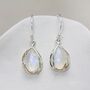 Handmade Natural Rainbow Moonstone Droplet Earrings, thumbnail 9 of 12