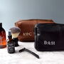 Personalised Leather Effect Men's Wash Bag, thumbnail 9 of 9