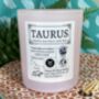 Personalised Taurus Horoscope Star Sign Candle, thumbnail 4 of 11