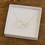 Sterling Silver Three Ring Infinity Necklace, thumbnail 8 of 8
