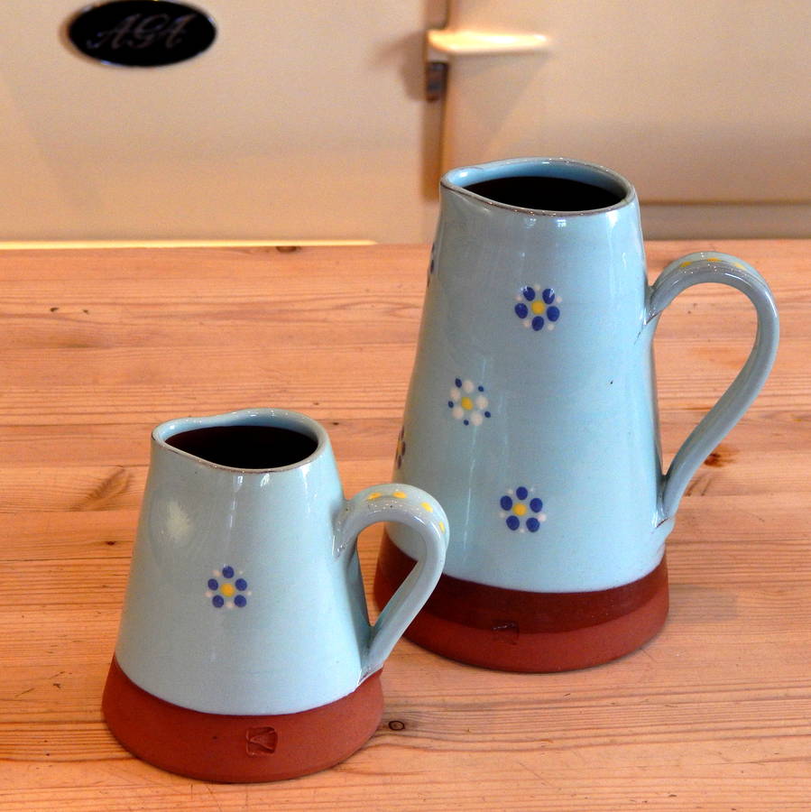 Daisy Design Small Jug Blue By Menear Ceramics | notonthehighstreet.com